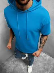 Bluza z kapturem męska niebieska OZONEE B/20402009Z