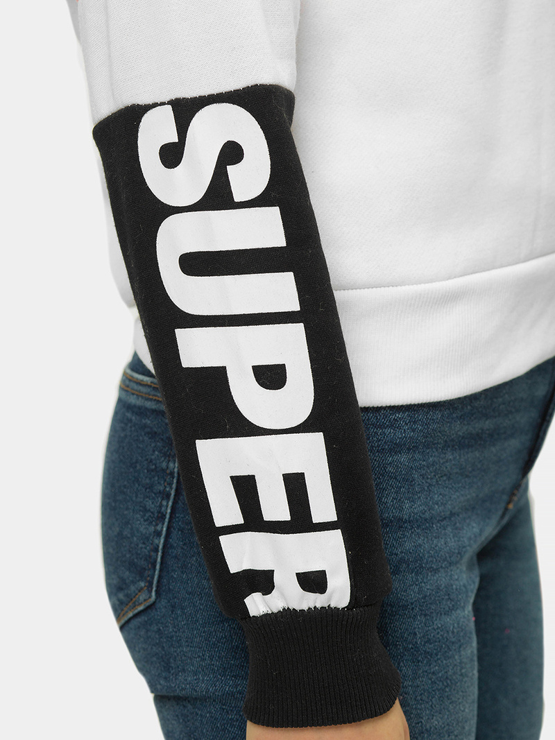 Bluza z kapturem damska biała OZONEE JS/B26029