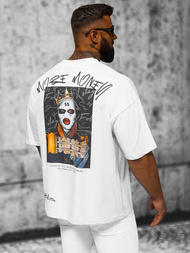 T-shirt męski oversize biały OZONEE O/3429