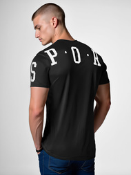 T-shirt męski czarny OZONEE O/8T1260/3Z