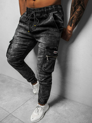 Штани чоловічі джоггери Чорнi OZONEE DR/TF109