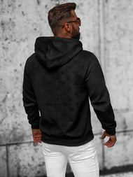 Bluza z kapturem męska czarna OZONEE JS/3B566