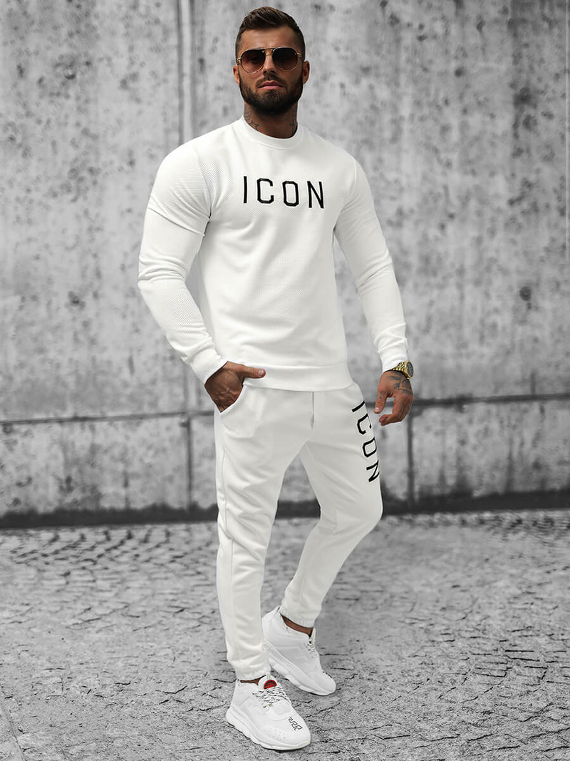 Komplet dresowy męski biały 20