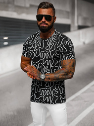 T-shirt męski czarny OZONEE JS/8T1198/3
