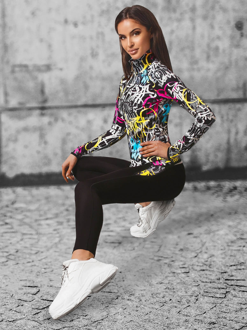 Жіночий спортивний костюм з двох частин Кольоровий OZONEE O/20983Z