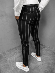 Spodnie męskie chino materiałowe czarne OZONEE DJ/5537