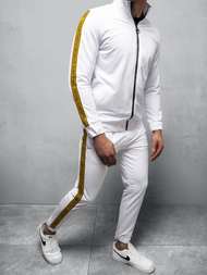 Spodnie dresowe męskie białe OZONEE B/10018