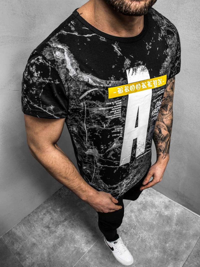 Футболка чоловіча Чорний OZONEE JS/SS10921Z