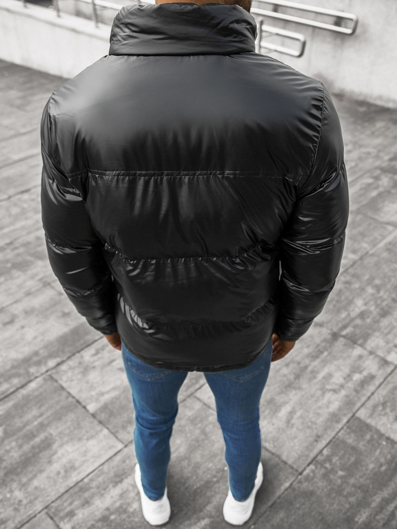 Kurtka zimowa męska pikowana czarna OZONEE JB/JP1188/3Z