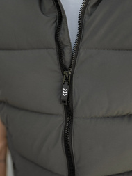 Kamizelka męska pikowana z kapturem grafitowa OZONEE JS/32M1780/105