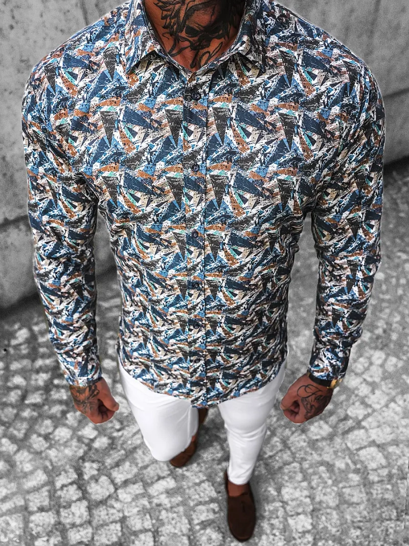 Koszula męska kolorowa OZONEE O/2822Z