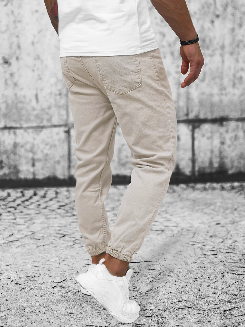 Spodnie jeansowe joggery męskie szare OZONEE DO/6100Z