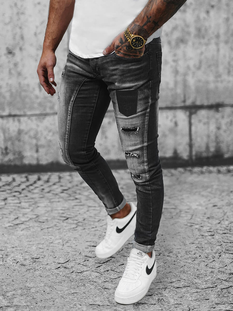 Чоловічі джинси Чорнi OZONEE NB/MP0116N