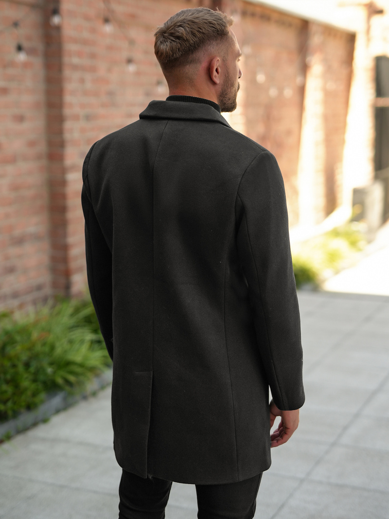 Пальто чоловіче чорне OZONEE JS/11Z8269