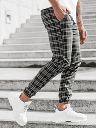 Spodnie męskie chino joggery ciemno-grafitowe OZONEE DJ/2455/21Z