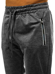 Spodnie dresowe męskie grafitowe js/xw001s
