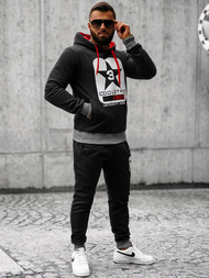 Komplet dresowy męski czarny OZONEE JS/8C59/3