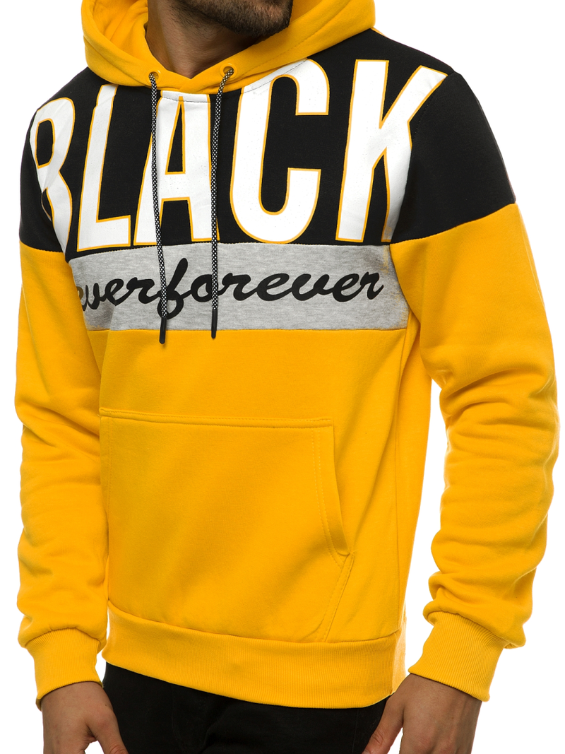 Bluza z kapturem męska żółta OZONEE JS/KS2120