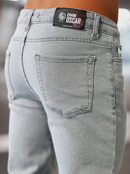Spodnie jeansowe joggery męskie szare OZONEE DO/6108/3