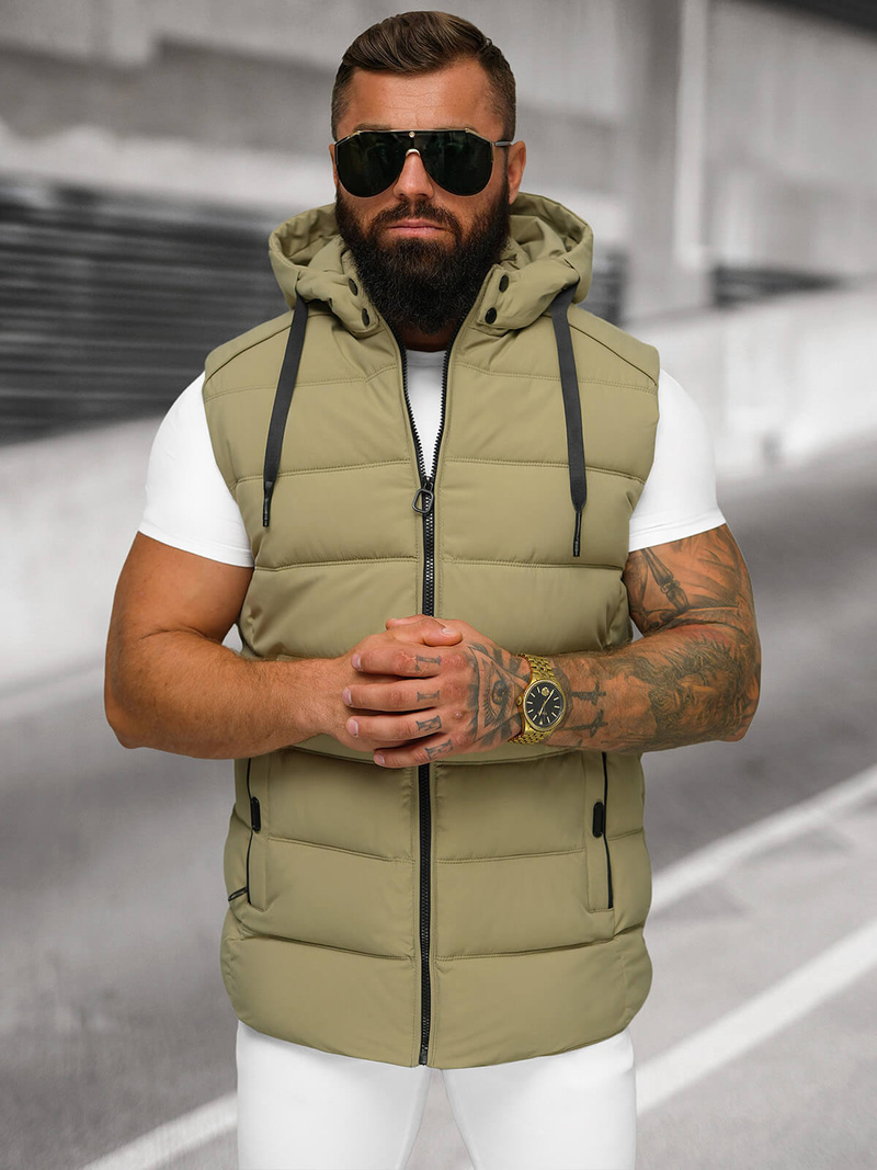 Безрукавка чоловіча Бежева OZONEE JS/57M7507/62