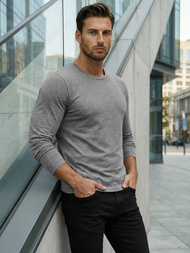 Сорочка з довгим рукавом чоловіча Графiтова OZONEE JS/2088Z