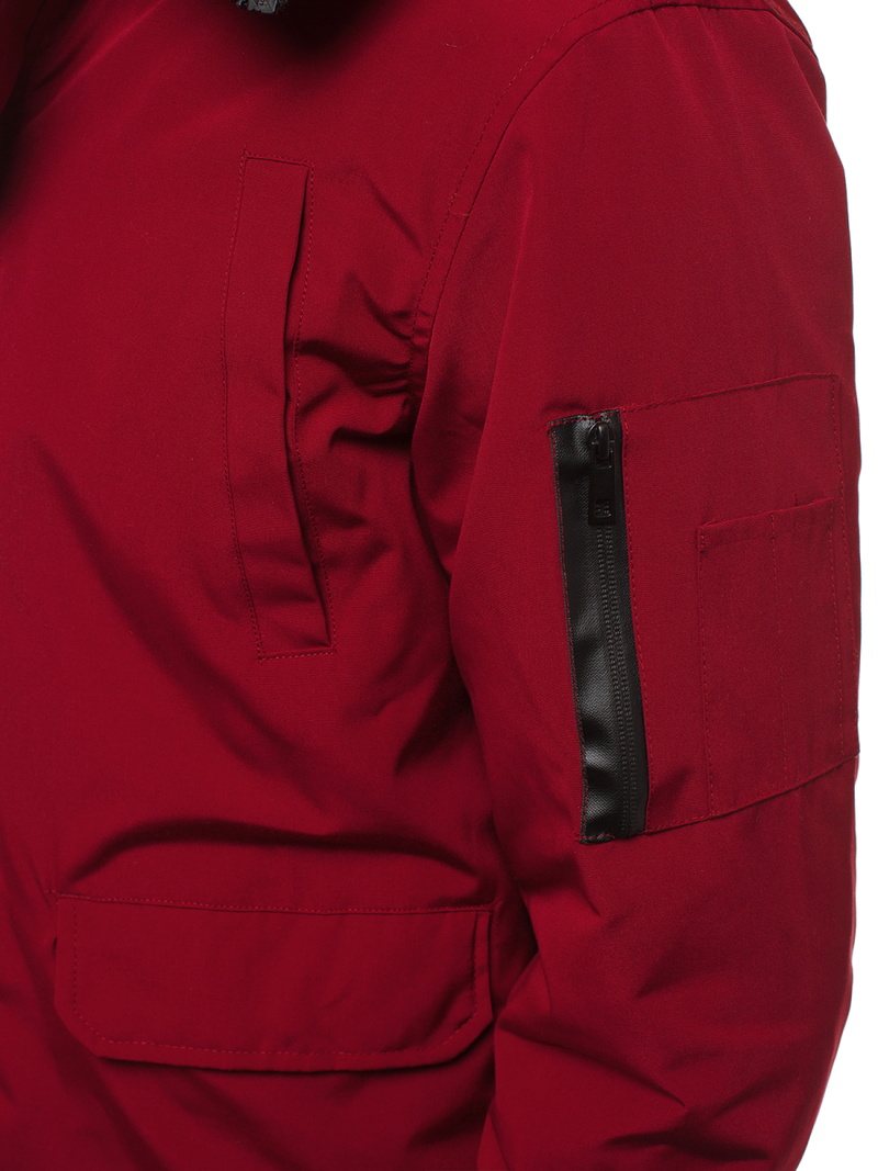 Kurtka zimowa męska bordowa OZONEE JS/2019005