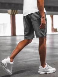 Spodenki dresowe męskie grafitowe OZONEE O/WW20012/3