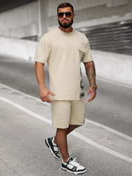 Komplet dresowy męski loose fit beżowy OZONEE JS/27C6531/6