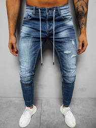 Spodnie jeansowe męskie niebieskie OZONEE NB/MP0005B