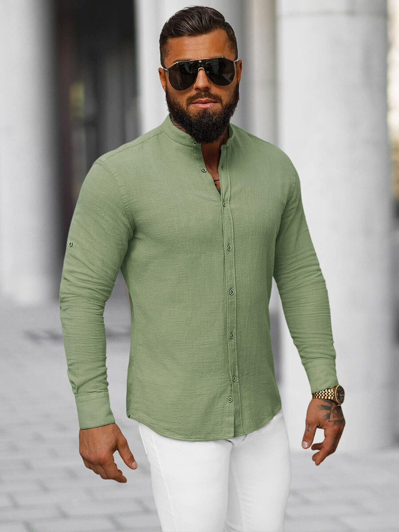 Koszula męska khaki OZONEE O/V114