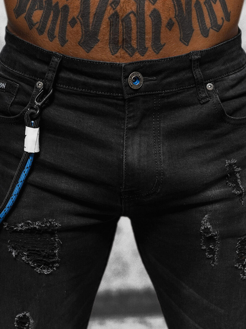 Чоловічі джинси Чорнi OZONEE DR/TF245