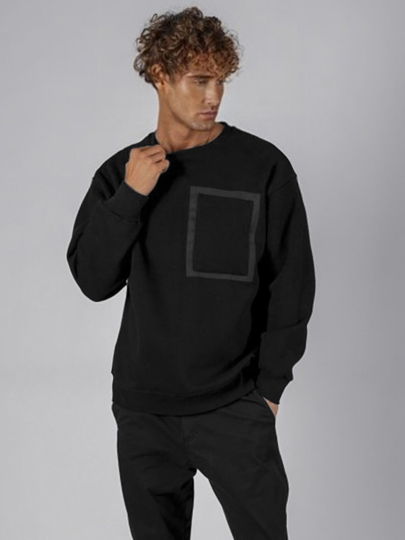 Толстовка чорна OZONEE O/SWE23004Z