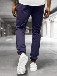 Spodnie męskie chino joggery granatowe/2 OZONEE JB/JP1145/16