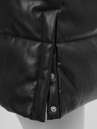 Стьобаний жіночий жилет чорний OZONEE O/AY756