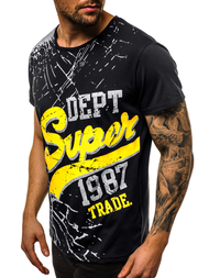 T-Shirt męski czarny OZONEE JS/KS1942
