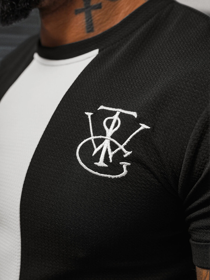 T-shirt męski czarny OZONEE O/L1184