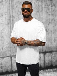 T-shirt męski oversize biały OZONEE O/3436