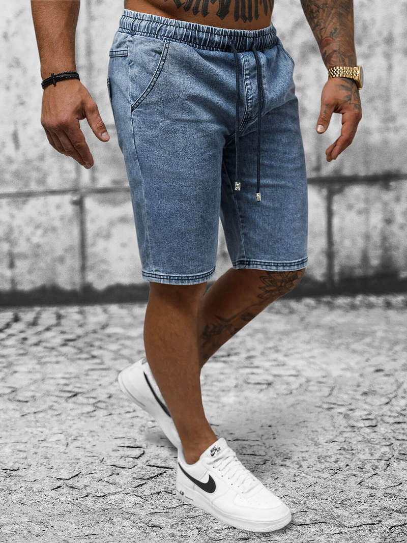 Spodenki męskie jeansowe niebieskie OZONEE NB/MP0273BS