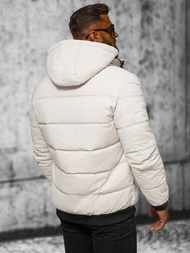 Kurtka zimowa męska pikowana beżowa OZONEE JS/84M3030/62