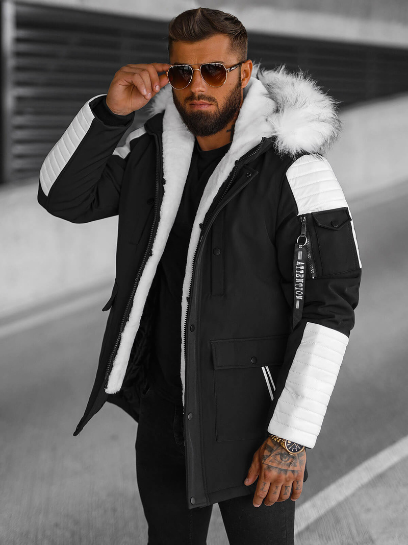 Куртка зимова чоловіча Чорно-Бiла OZONEE O/5832Z