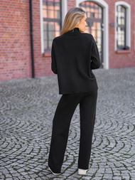 Komplet dresowy damski dwuczęściowy czarny OZONEE JS/53C5203/3