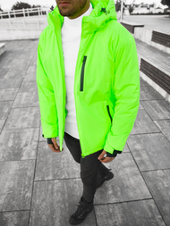Kurtka zimowa męska zielono-neonowa OZONEE JS/HH011/52Z