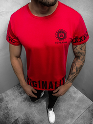 T-Shirt męski czerwony OZONEE JS/SS11095