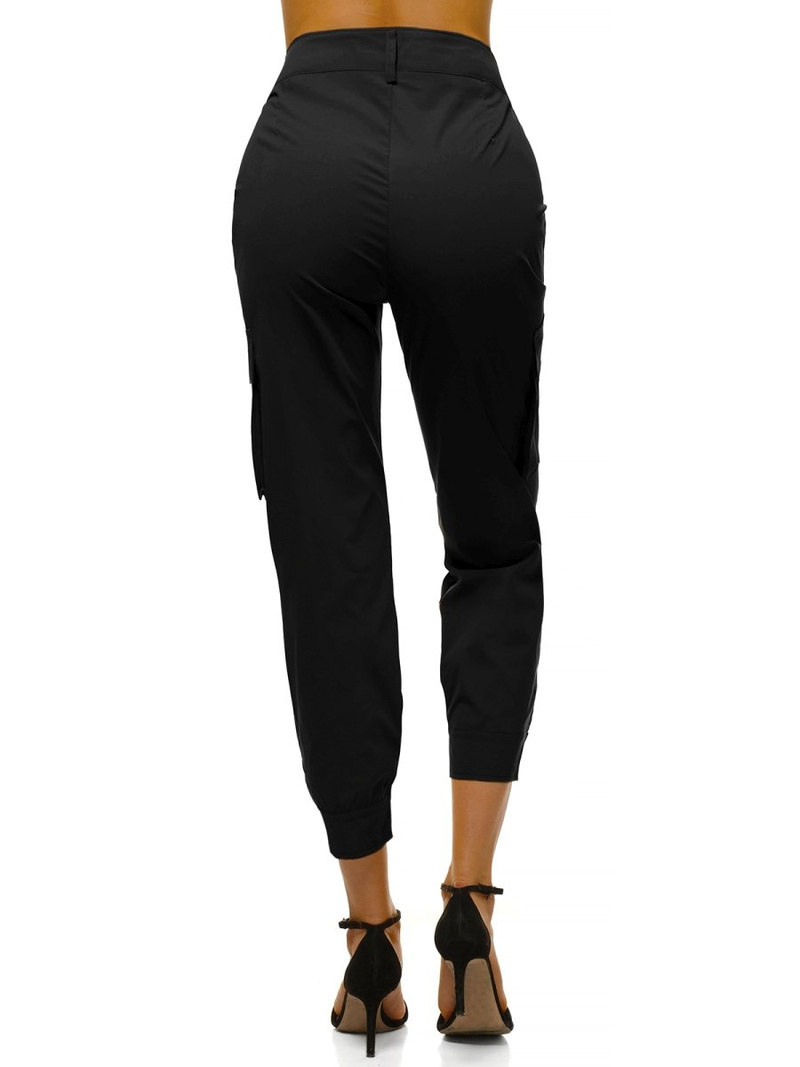 Spodnie damskie joggersy czarne OZONEE O/HM002