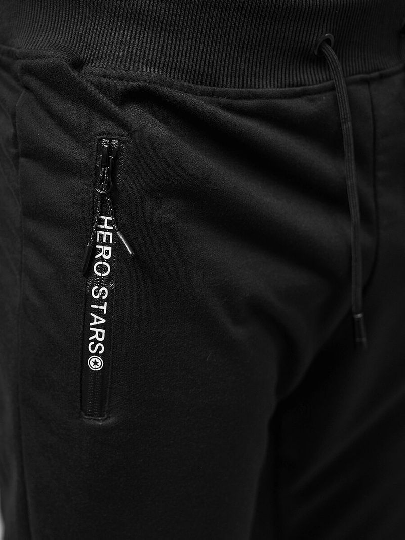 Spodnie dresowe męskie czarne OZONEE JS/8K198