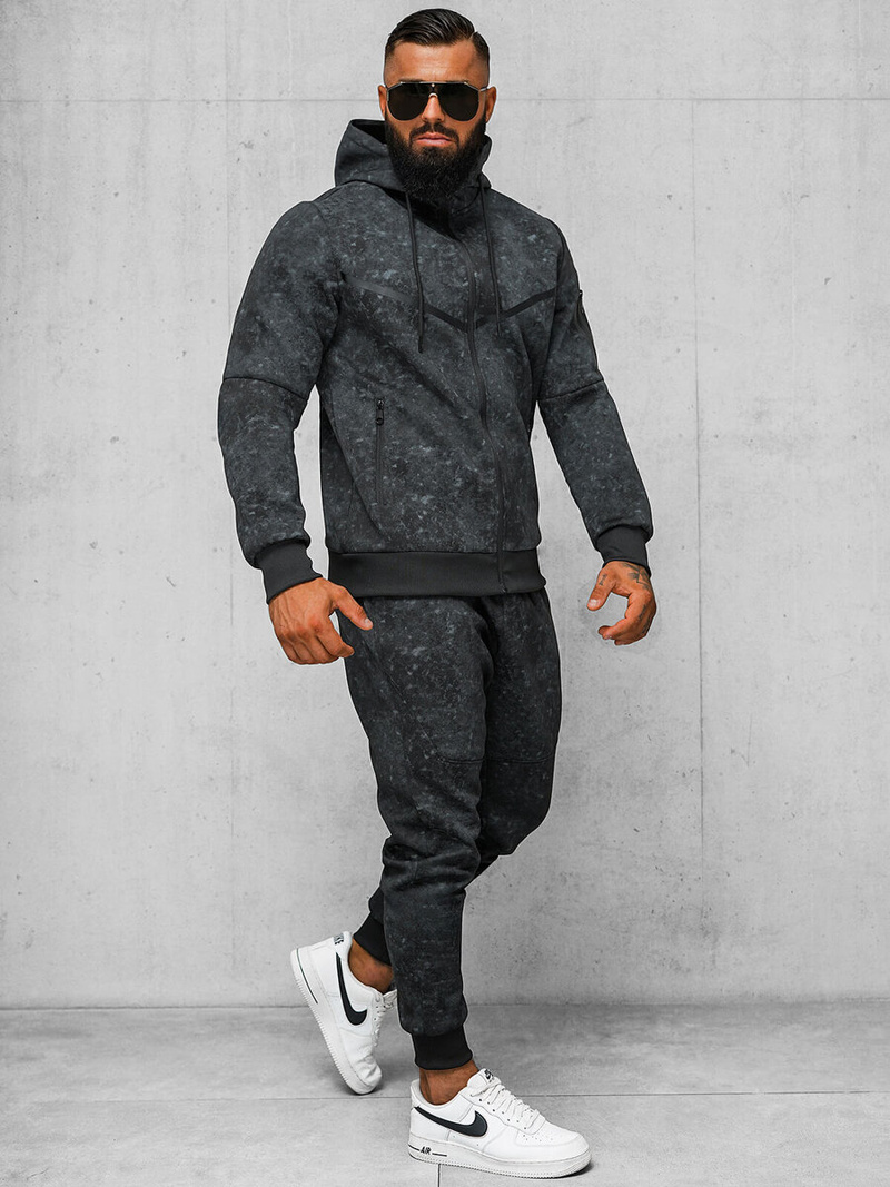 Komplet dresowy męski czarny OZONEE JS/27C6503/3