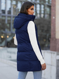 Стьобаний жіночий жилет tемно-cиня OZONEE JS/M721/215Z