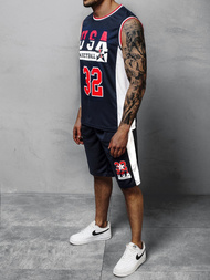 Komplet męski koszykarski granatowy OZONEE JS/68C10168