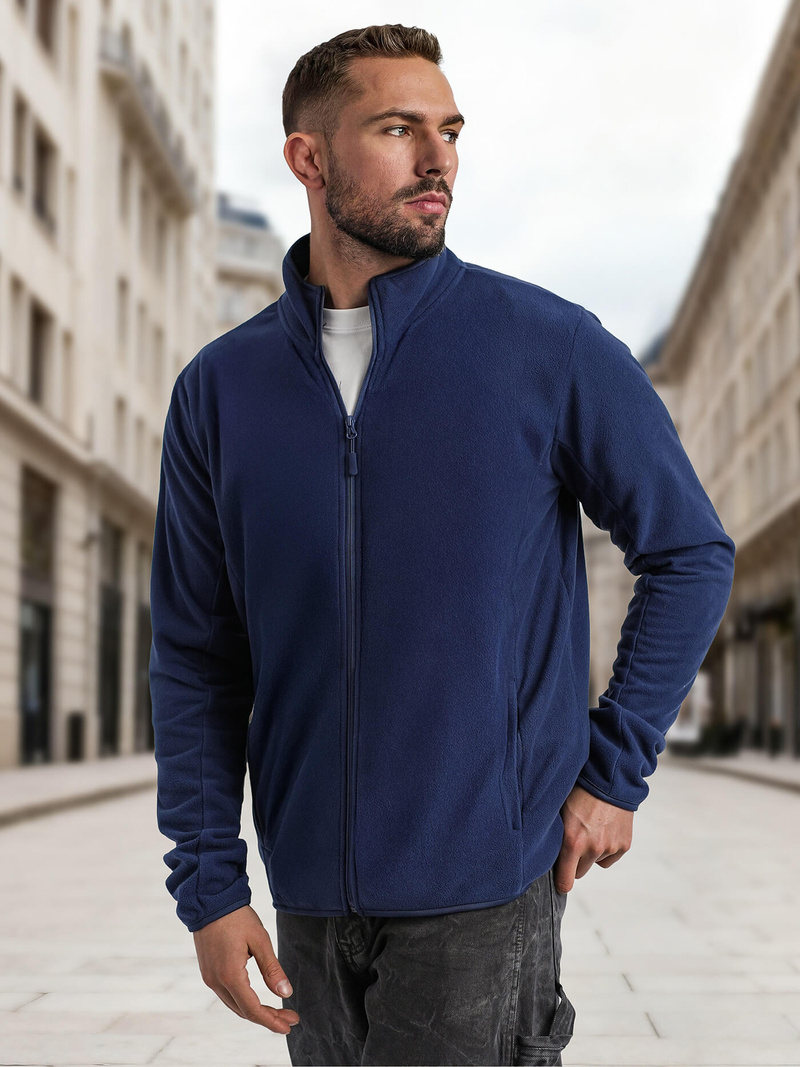 Bluza męska rozpinana granatowa OZONEE JS/HH016/25