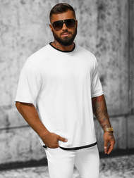 T-shirt męski oversize biały OZONEE O/3434